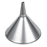 WirthCo 94473 Funnel King 2 Quart Funil De Bico Central De 8 Polegadas Com Tela De Coador De Latão Removível Galvanizado Objetivo Geral