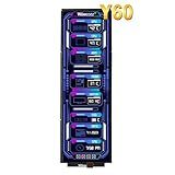 Wisecoco Tela LCD Com Barra De 12 6 Polegadas Monitor HDMI 1920 X 515 IPS Kits Faça Você Mesmo Dois Alto Falantes Integrados Para Hyte Y60 Computador Jogos PC CPU GPU Monitor Secundário 