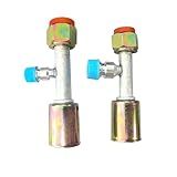 Wisepick Conjunto De Acessórios AC Para Ar Condicionado 8 E 10 Fêmea Oring Beadlock Alumínio Reto Com Válvula De Pressão R134a