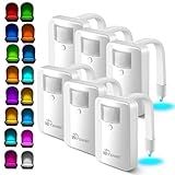 Witshine Luz De Vaso Sanitário Com Sensor Ativado Por Movimento Pacote Com 6 Luzes Noturnas De LED Que Mudam De Cor Dentro Do Vaso Sanitário Para Decoração De Banheiro Acessórios Legais Para Quarto
