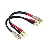 Wjstn Rca Para Plugues Banana Cabie Rca Fêmea Para Adaptador Plugues Banana, Cabo De áudio Estéreo Para Alto-falante, Pacote Com 2 (15 Cm)