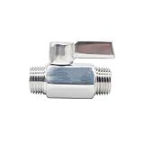 WKEWANG Mini Válvula Esférica De Aço Inoxidável 304-316 1-8 1-4 3-8 1-2 3-4 - 1 Rosca Macho Fêmea Para Válvula De Esfera De 2 Vias De óleo De água -1-10-2 Cm- N-PT-SS304-MACHO MACHO-
