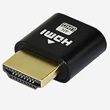 WLGQ Plugue Virtual HDMI 4K De Carga Fictícia De Alta Resolução- Emulador De Monitor Virtual De Próxima Geração- Adaptador De Exibição Sem Cabeça -cor Preta - 1 Peça-