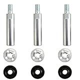 Wmzjnljy 3 Peças De Extensão De Moedor De ângulo M10 Biela De Aço Inoxidável Adaptador De Máquina De Polimento Haste De Alavanca Alongada Biela Com Placas De Pressão Superior E Inferior Para 100 Tipos