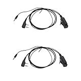 WODASEN Adaptador De áudio Universal De 2 Pinos K1 Para 3 5 Mm Com Cabo Conector De Microfone PTT Push To Talk Compatível Com Rádio Baofeng Kenwood Retevis E Fone De Ouvido Com Cancelamento De Ruído