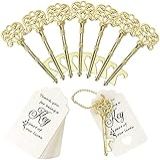 WODEGIFT Abridor De Garrafa Com 100 Peças Chaveiro De Esqueleto Vintage Abridor De Garrafas De Lembrancinhas De Casamento Com Cartões De Etiqueta E Chaveiros Dourado 