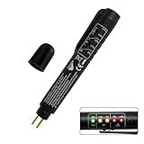Wogomz Caneta Testadora De Líquido De Fluido De Freio DOT 3 DOT 4 DOT 5 1 Testador De Líquido De Fluido De Freio Com 5 Indicadores LED Ferramenta De Teste De Diagnóstico De Carro Analisador