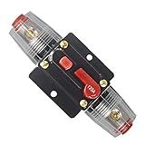 WOHHOM Disjuntor De áudio 30A 40A 50A 60A 80A 100A 125A 150A Disjuntor De Disjuntor Automotivo Estéreo Em Linha Redefinição Manual 12V 24V CC Para Proteção De Sistema De áudio Automotivo De Barco Marítimo 125A 