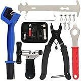 Wokape Kit De Ferramentas De Reparo De Corrente De Bicicleta Com Caixa De Armazenamento Inclui Alicate Indicador De Desgaste Disjuntor De Elos Extrator De Manivela Escova De Limpeza Elo Ausente Para
