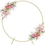 Wokceer Suporte Para Cenário Redondo De Arco De Casamento Moldura De Arco De Balão Circular De 6 Pés Suporte Para Cenário De Círculo Dourado Suporte De Arco De Casamento De Metal Para Festa De Aniv