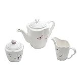 Wolff Conjunto 3 Peças De Porcelana De Café Borboletas Branco