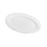 WOLFF Travessa Oval De Porcelana Fancy Branco 28cm X 19cm X 3cm