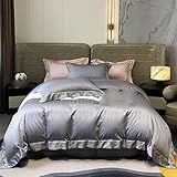 WolFum Produtos De Cama Confortáveis De Algodão De Fibra Longa Kit De Jacquard Tingido Com Fio De Quatro Peças Cor D Tamanho 220 240 Cm