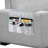 WOMACO Suporte De Carregador Remoto Para Sofá Suporte De Poltrona Antiderrapante Organizador De Controle Remoto Para Tablet Telefone IPad Laptop Cinza Claro 40 6 Cm X 89 Cm 