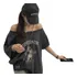 Women Off-shoulder Print Plus Size Tshirt Sexy Oversize Tops