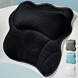 WONDERfoam Almofada De Banho Ergonômica Acolchoada Grossa Para Banheira  Suporte Para Encosto De Cabeça E Costas  Sucção Forte  Lavagem à Máquina  Malha Respirável  Almofadas De Secagem Rápida 