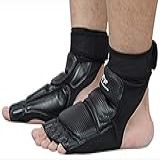 Wonzone Taekwondo Protetor De Pé De Boxe Para Treino De Artes Marciais Muay Thai Kung Fu Tae Kwon Do Feet Protector TKD Suporte De Equipamento Para Pés Para Homens E Mulheres Preto 2GG 