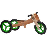 Woodbike 3x1 Verde Triciclo Infantil Bicicleta De Equilíbrio