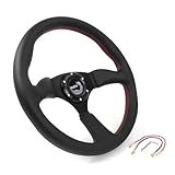Wooton Volante De Couro Genuíno Preto De 14