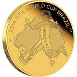 World Cup 2014 Moeda 2 Dólar Ouro Comemorativa Austrália