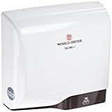 World Dryer Secador De Mãos Automático L-974 Slimdri Superfície Compatível Com Ada Tampa Alumínio Branca- 120-208-240 V