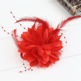 Wrist Flower Wedding Hair Accessories Feathers