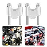 Wsays Suporte Para Guidão De 7 20 3 Cm Kit De Fixação De 30 Mm De Altura Prata Compatível Com Motocicleta Kawasaki KLR650 ATV Dirt Bike Honda Yamaha Suzuki