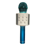 Wster Ws 858 585 Microfone Bluetooth S Fio Youtuber Karaoke Infantil Cor Azul