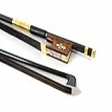 WUQIMUSC Arco De Violino 4 4 Tamanho Completo Forte E Leve Fibra De Carbono Palito De Madeira De Cobra Sapo Laço Natural Bom Padrão Embutido