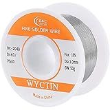 WYCTIN 1 0 Mm 50G 60 40 Estanho 60 Chumbo 40 Rolo De Chumbo De Estanho 1 8 Carretel De Fio De Solda De Fluxo
