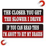 WZCNDIDI Adesivos De Vinil Com ímã De Para Choque Anti Tailgating Hilário Em Decalques Engraçados Para Dirigir Cole Etiquetas De Motorista De Piada Em Carros Caminhões Minivans E Veículos