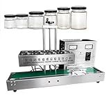 WZYCLTT Máquina Seladora De Garrafas De Plástico E Vidro- Seladora Automática De Folha De Alumínio- Seladora De Tampa De Garrafa De Indução Eletromagnética Contínua De 2200W- 60 Mm