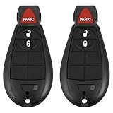 X AUTOHAUX 2 Peças De Substituição Sem Chave De Entrada Remota De Carro M3N5WY783X 433Mhz Para Dodge Grand Caravan Challenger Charger Durango Para Ram NO 56046707AG 5026101AD 3 Botões Com Chave De Porta