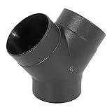 X AUTOHAUX Aquecedor De Carro De 75 Mm Quente Tubo De Duto De Ar De 3 Vias Em Forma De Y Conector De Tomada De Plástico Preto