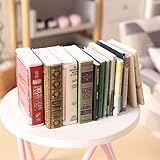 X Hot Popcorn Miniaturas De Livros Para Casa De Bonecas Escala 1 12 Mini Livros Biblioteca Estante Acessórios Para Mini Casa Mini Livros De Madeira Modelo De Decoração Para Casa De Boneca 25 P
