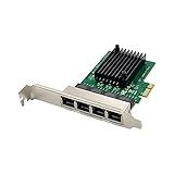X MEDIA XM NA3840 PCI E 4 Portas Quad 10 100 1000Mbps Gigabit Ethernet PCI Express PCIe X1 Placa De Rede Adaptador De Rede Chipset Realtek RTL8111F Compatível Com Windows 11 E Linux