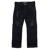 X RAY Jeans Para Bebês Meninos Cintura Elástica Motociclista Desgastado Rasgado Jeans Para Meninos E Calças Coloridas Lavagem Preta Moto Rasgada 2 Anos