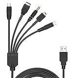 Xahpower Cabo Carregador USB 5 Em 1 Para Nintendo DS Lite Wii U New 3DS XL 3DS XL 2DS Dsi XL NDS GBA SP Gameboy Advance Sp PSP 1000 2000 3000