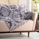 Xale Manta Sofá Jacquard Medalhão Várias Cores 1 80m X 1 40m