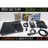 Xbox 360 Slim 2 Controle 4 Jogos P Lt3 0 Memoria 16gb A04