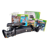 Xbox 360 Slim 2 Controle E Kinect Jogos Nf e Garantia