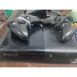 Xbox 360 Slim 4gb Preto Fosco 2 Manetes Usado