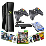 Xbox 360 Slim Original Hd 500gb Kinect 2 Controles Jogos