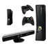 Xbox 360 Slim Ou Super Slim C/ 2 Controles + Kinect+jogo