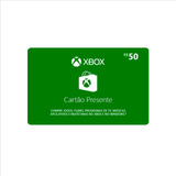 Xbox Live Cartão R$ 50 Reais Gift Microsoft Points Brasil
