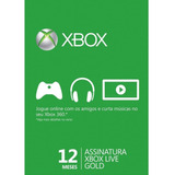 Xbox Live Gold 12 Meses 25 Digitos Envio Imediato X360 one