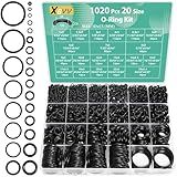 XBVV 1020 Peças Kit De Anel De Vedação Conjunto De Sortimento De Anéis De Borracha Nitrílica De 20 Tamanhos Para Carro- Reparo De Veículos- Torneira- Encanamento- Conexões De Vedação De Ar Ou Gás- Res