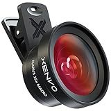 Xenvo Kit De Lentes Pro Para IPhone E Android Lente Macro E Grande Angular Com Luz LED E Estojo De Viagem Preto