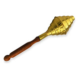 Xeré Xangô Octaedro Dourado 28 Cm