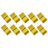 XHSESA 24 Mm X 12 Mm X 11 Mm Console Mixer Slider Fader Knobs Substituição Para Potenciômetro Cinza Knob 10 Peças -amarelo-